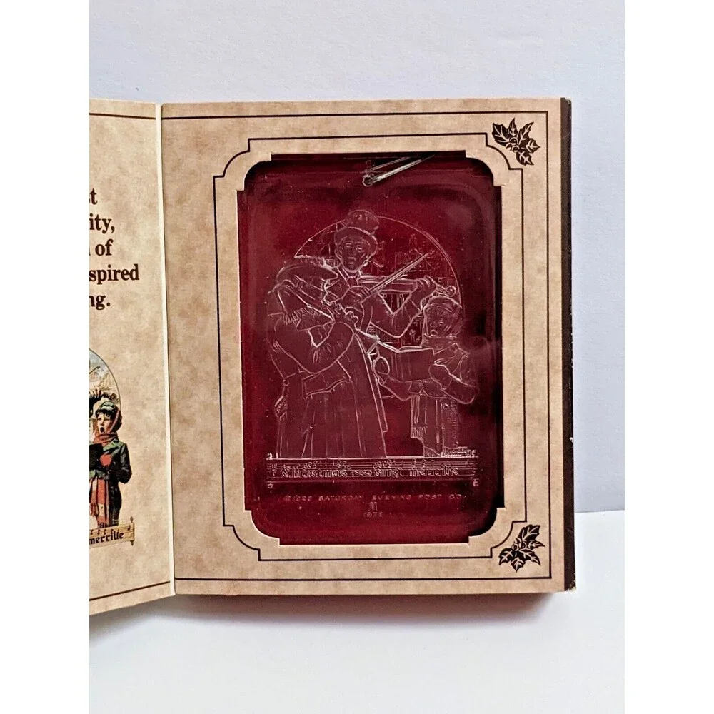 Vintage 1978 McDonald's Ornament Norman Rockwell Painting Dickens Christmas Trio